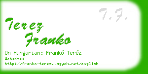 terez franko business card