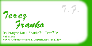 terez franko business card